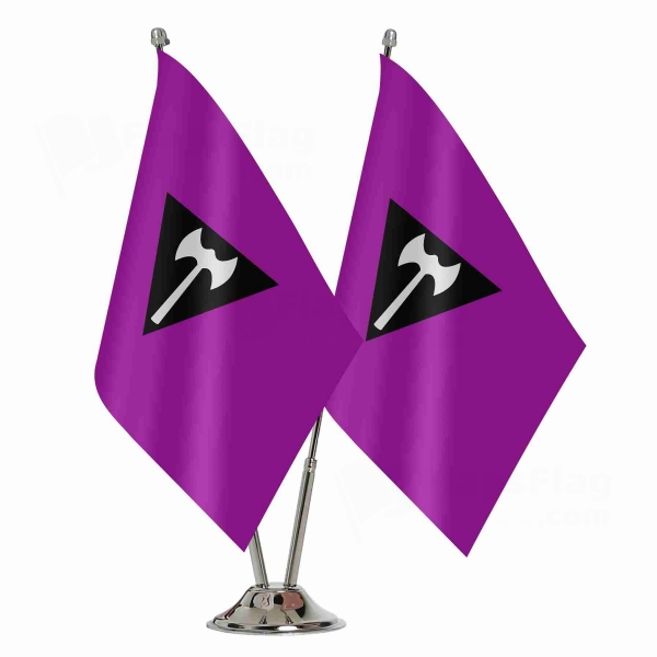 Labrys Lesbian Binary Table Flag