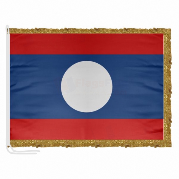 Laos Satin Office Flag