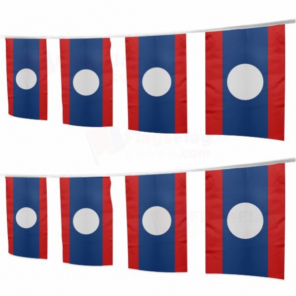 Laos Square String Flags