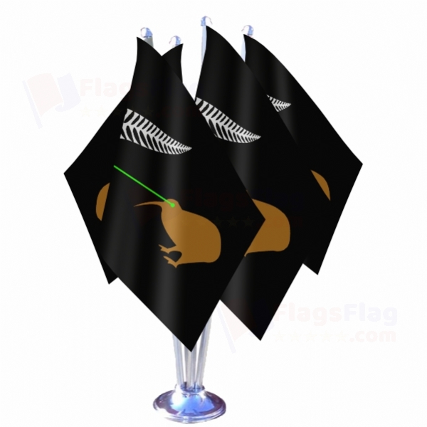 Laser Kiwi Quadruple Table Flag