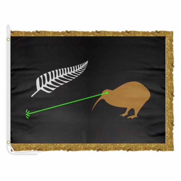 Laser Kiwi Satin Office Flag