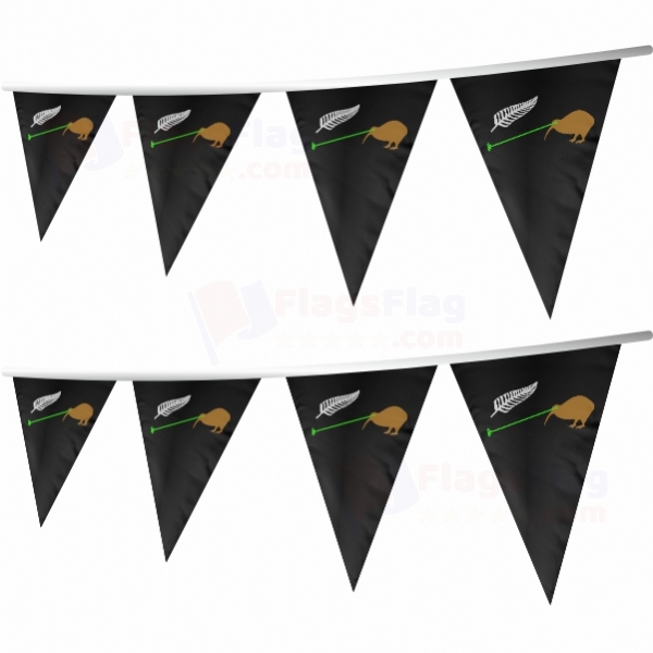 Laser Kiwi Stringed Triangle Flag