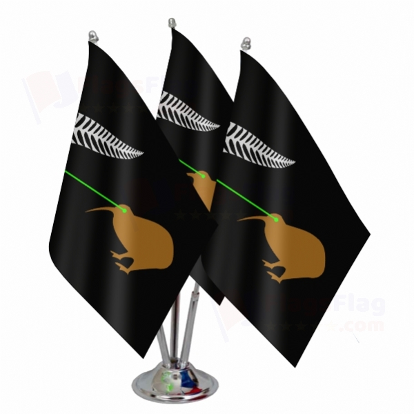 Laser Kiwi Triple Table Flag