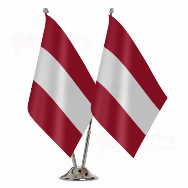 Latvia Binary Table Flag
