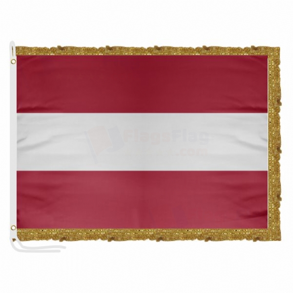 Latvia Satin Office Flag