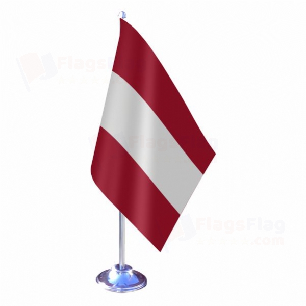 Latvia Single Table Flag