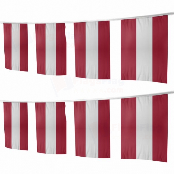 Latvia Square String Flags