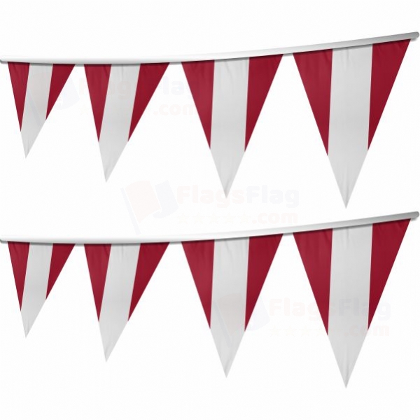 Latvia Stringed Triangle Flag