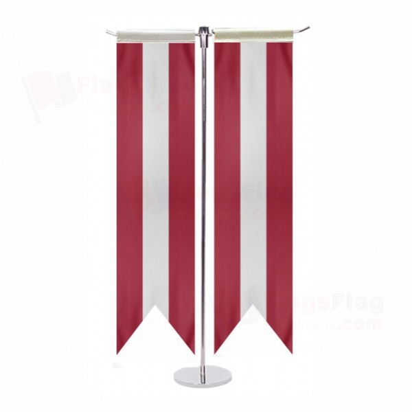 Latvia T Table Flag