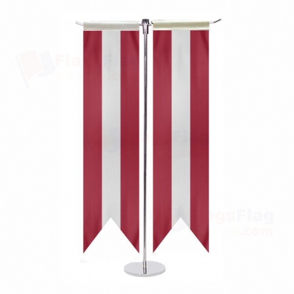 Latvia T Table Flags