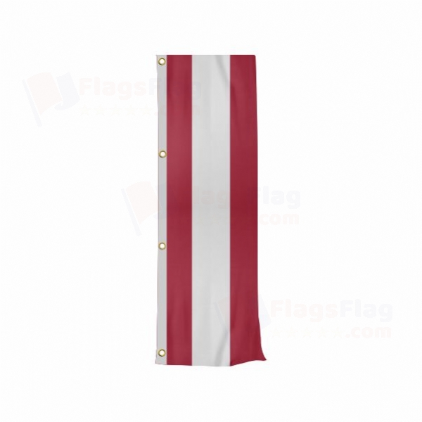 Latvia Vertically Raised Flags