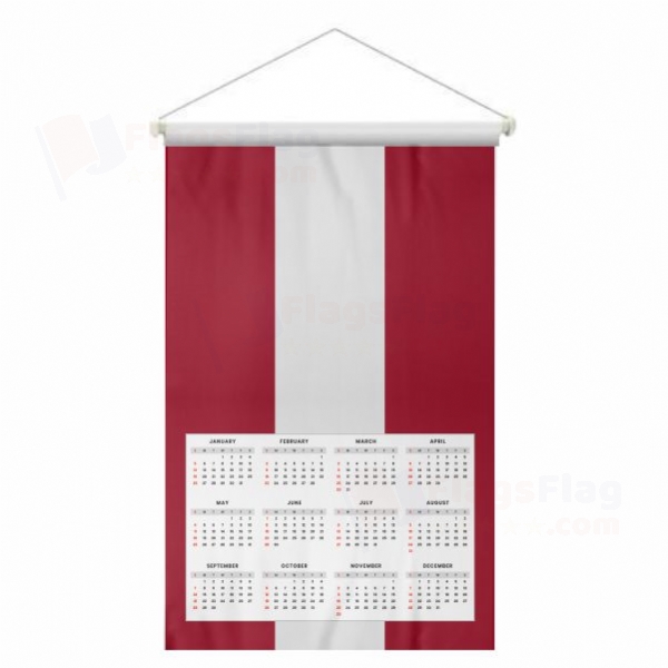 Latvia Woven Fabric Digital Printing Calendar