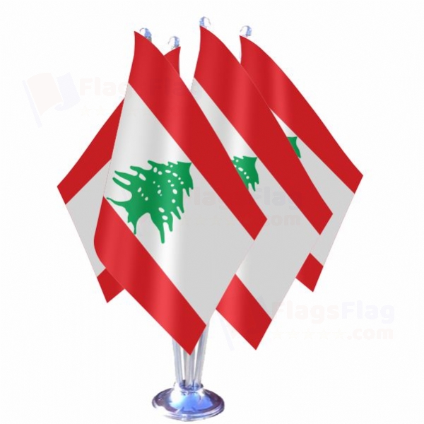 Lebanon Quadruple Table Flag