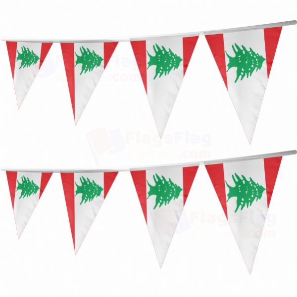 Lebanon Stringed Triangle Flag