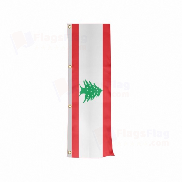 Lebanon Vertically Raised Flags