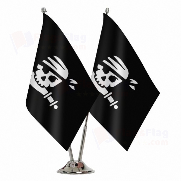 Lego Jolly Roger Binary Table Flag
