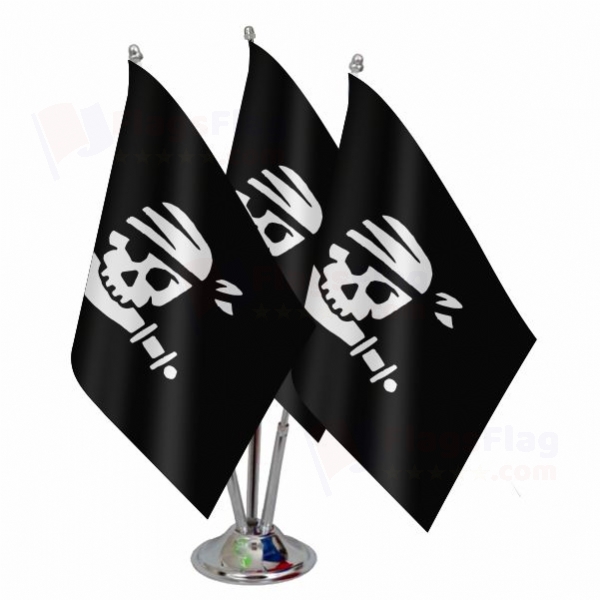 Lego Jolly Roger Triple Table Flag