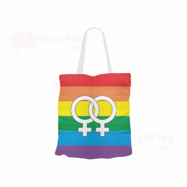 Lesbian Pride Rainbow Cloth Bag Models