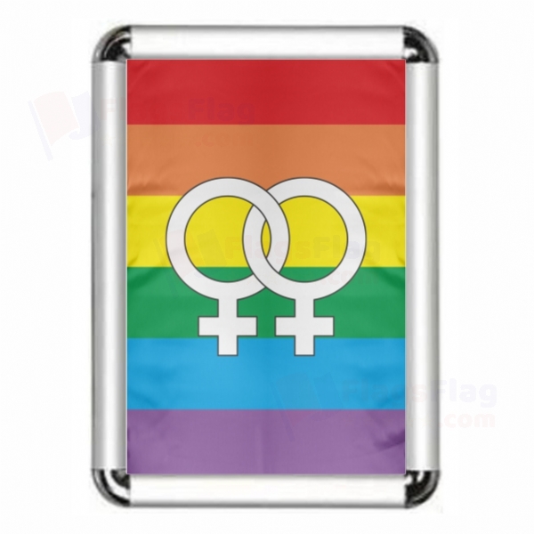 Lesbian Pride Rainbow Framed Pictures