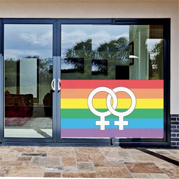 Lesbian Pride Rainbow Glass Film Lesbian Pride Rainbow One Way Vision Printing