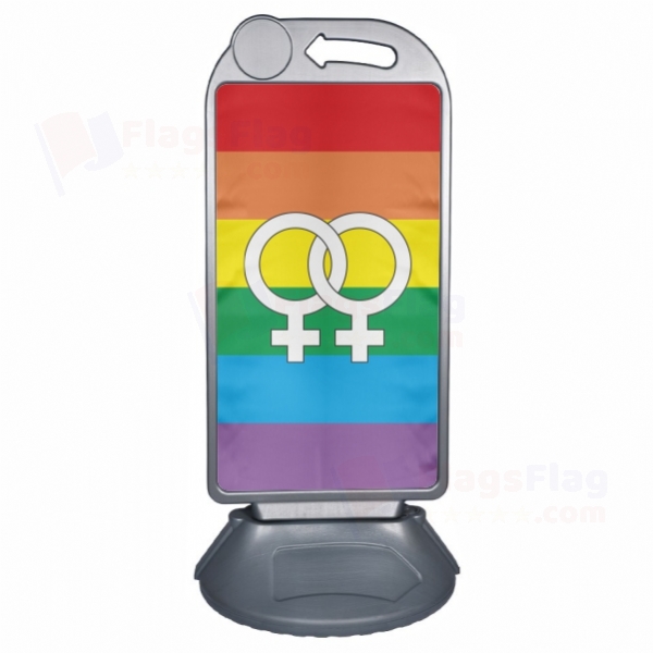 Lesbian Pride Rainbow Large Plastic Parking Barge