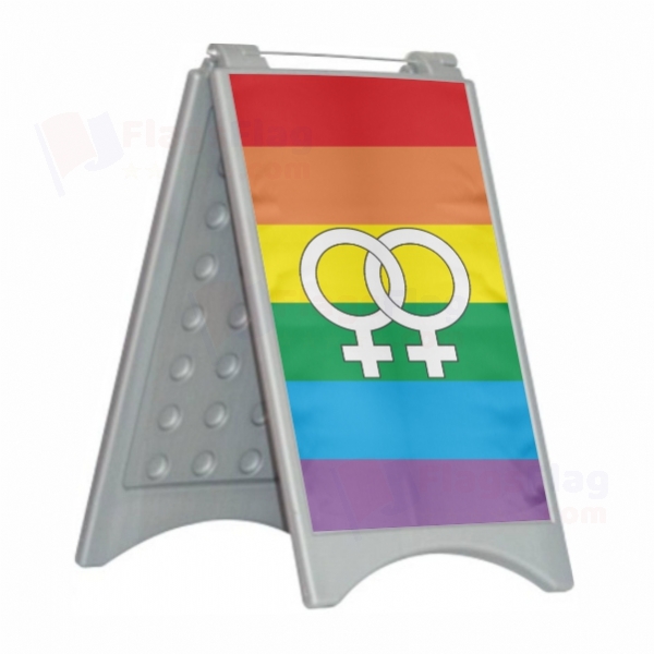 Lesbian Pride Rainbow Open Lesbian Pride Rainbow Close Plastic Pontoon