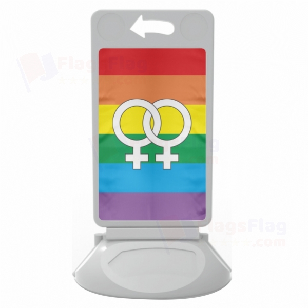 Lesbian Pride Rainbow Plastic Pontoon