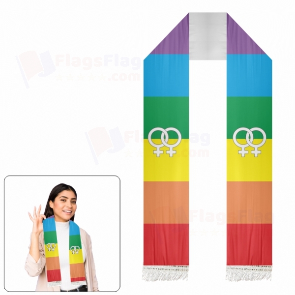 Lesbian Pride Rainbow Scarf Digital Printing