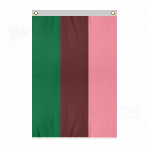 LGBT Androsexual Large Size Flag Hanging on Building