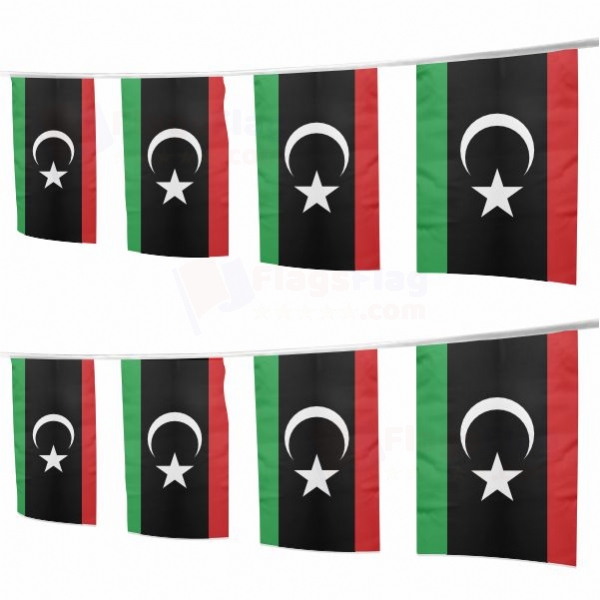 Libya Square String Flags