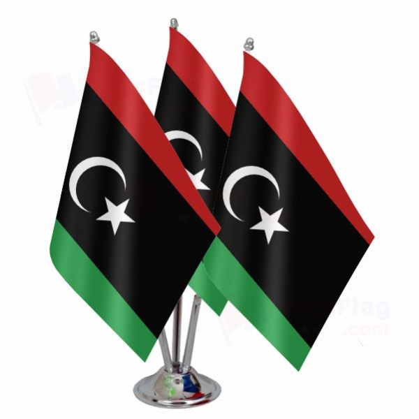 Libya Triple Table Flag