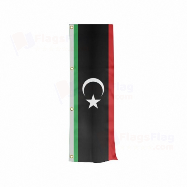 Libya Vertically Raised Flags