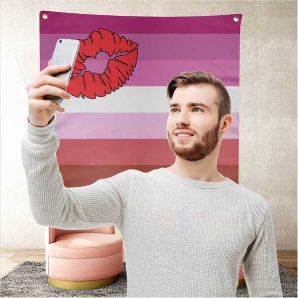 Lipstick Lesbian Pride Background Selfie Shooting Landscapes