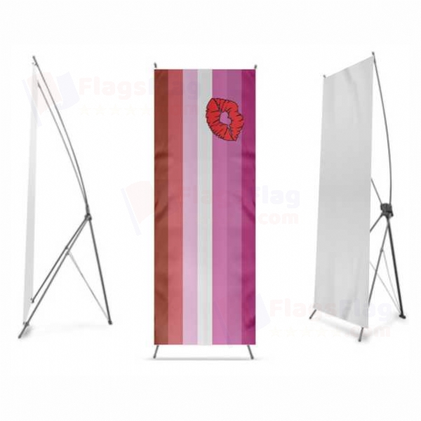 Lipstick Lesbian Pride Digital Print X Banner