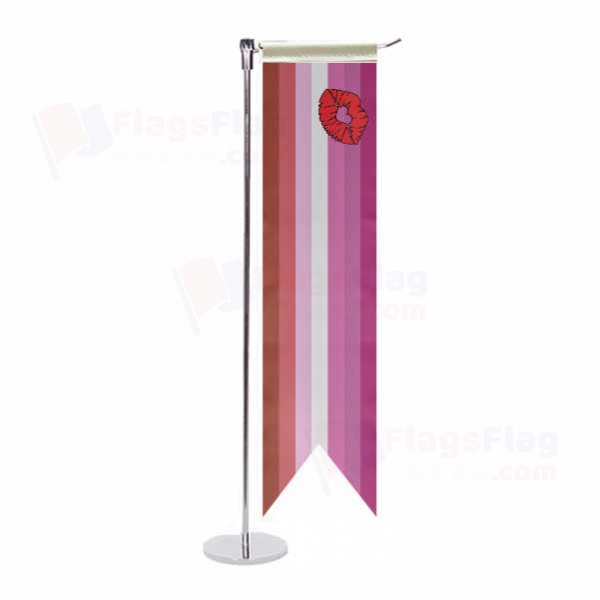Lipstick Lesbian Pride L Table Flag