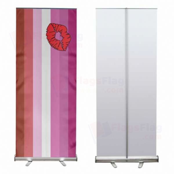 Lipstick Lesbian Pride Roll Up Banner