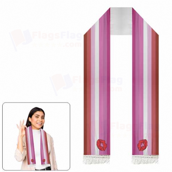 Lipstick Lesbian Pride Scarf Digital Printing