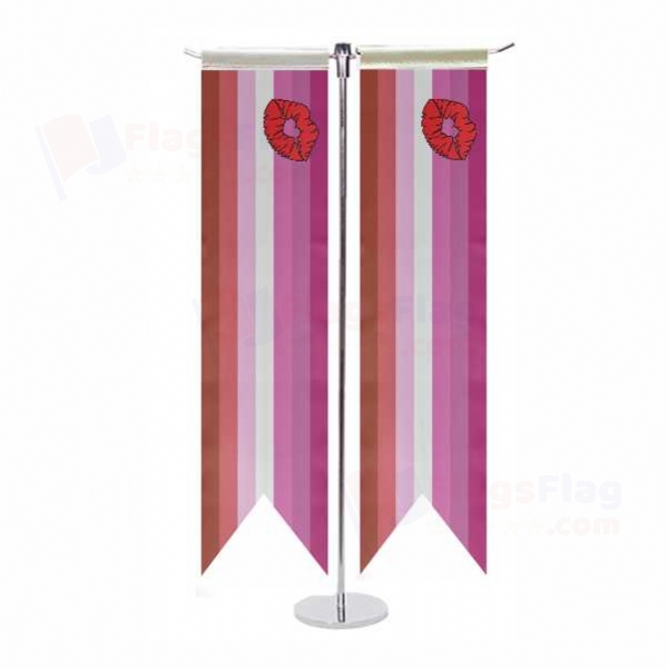Lipstick Lesbian Pride T Table Flag