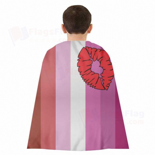 Lipstick Lesbian Pride Woven Fabric Cloak Digital Printing