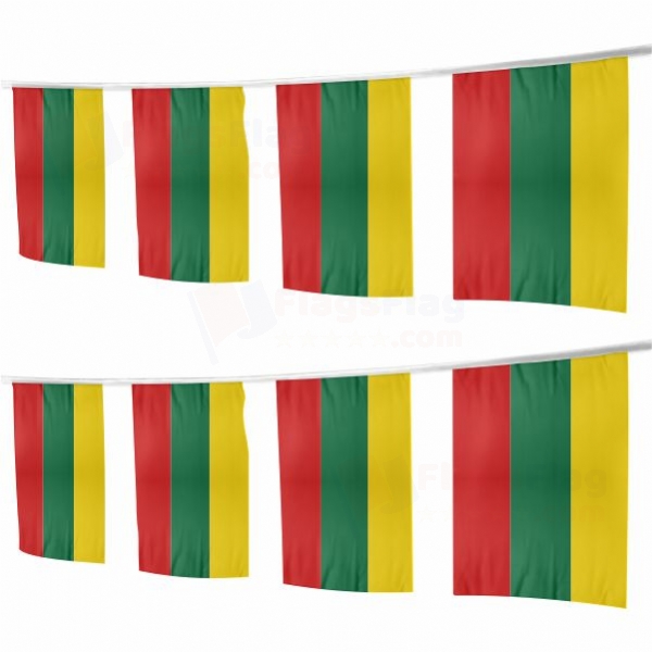 Lithuania Square String Flags