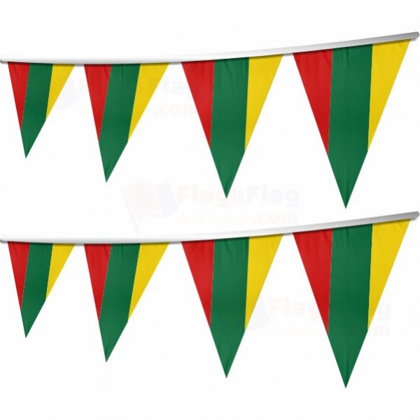 Lithuania Stringed Triangle Flag