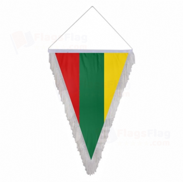 Lithuania Triangle Fringed Streamers