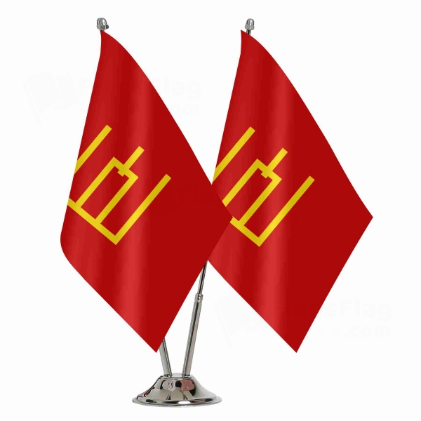 Lithuanian Army 2 Table Flags