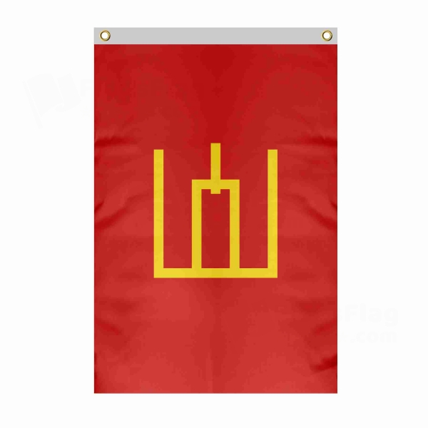 Lithuanian Army Large Size Flag Hanging on Building