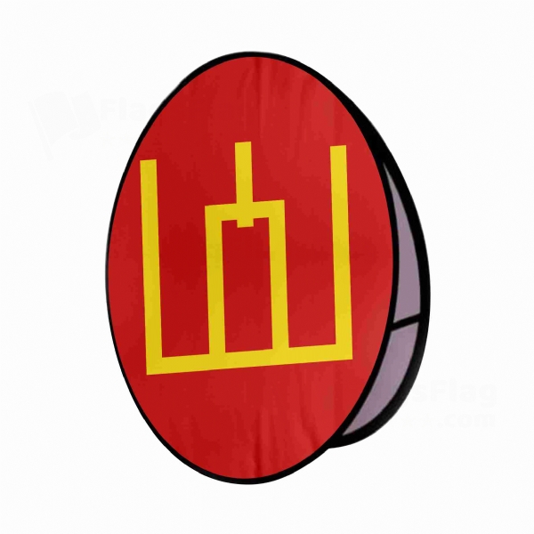 Lithuanian Army Round Cloth Banner Display Stands