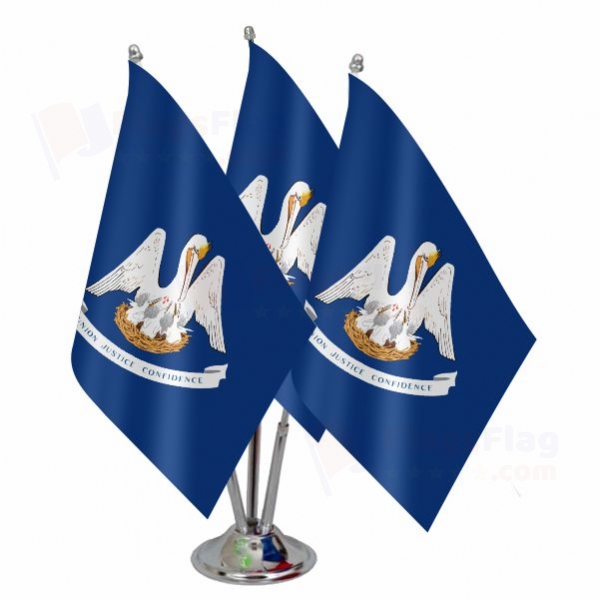 Louisiana Triple Table Flag