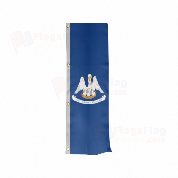 Louisiana Vertically Raised Flags