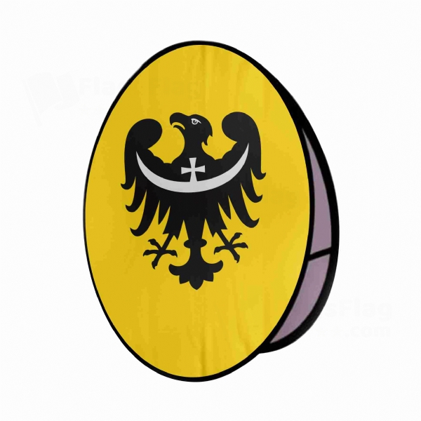 Lower Silesian Round Cloth Banner Display Stands