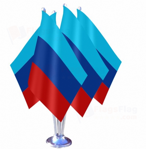 Lugansk People's Republic Quadruple Table Flag