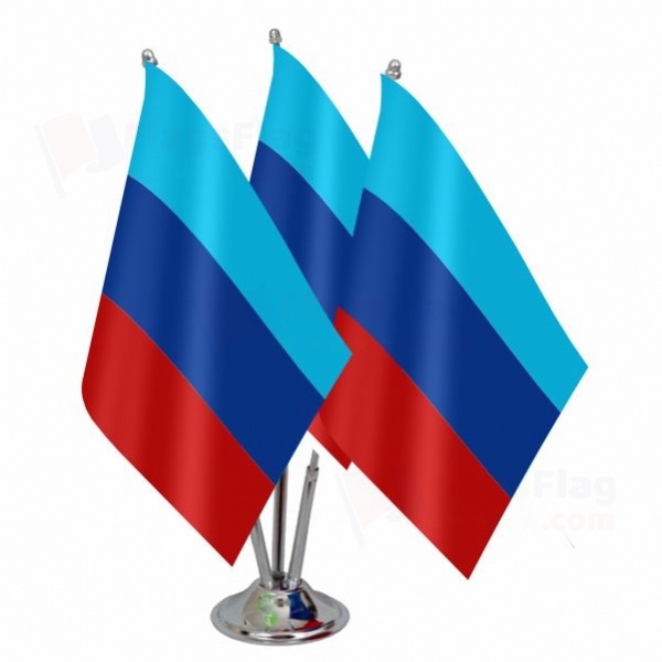 Lugansk People's Republic Triple Table Flag